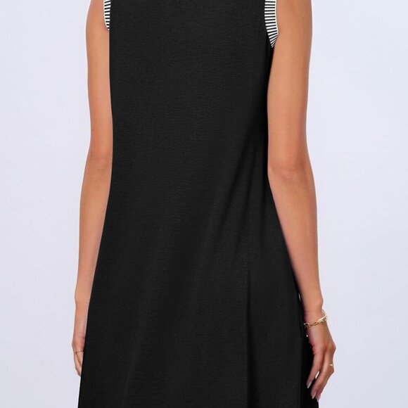 Women's 2025 Summer Casual Sundress Beach Vacation Sleeveless Tank Crewneck Cove - Picture 3 of 6